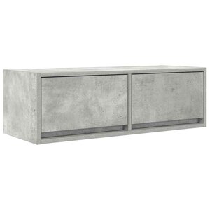 vidaXL Meuble TV gris béton 80x31x25 5 cm bois d'ingénierie