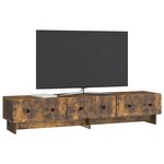 vidaXL Meuble TV Chêne fumé 147 x 34 5 x 30 cm Bois d'ingénierie
