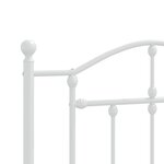 vidaXL Tête de lit métal blanc 100 cm