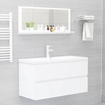 vidaXL Miroir de salle de bain Blanc 90x10 5x37 cm Aggloméré