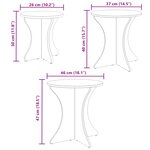 vidaXL Table basse 3 Pièces Blanc