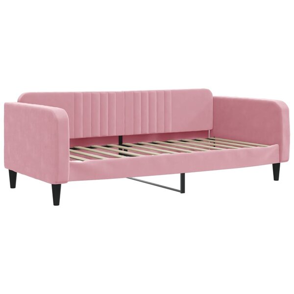 vidaXL Lit de repos rose 90x200 cm velours