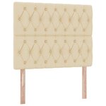 vidaXL Lit avec rangement et matelas Crème 120 x 200 cm Polyester