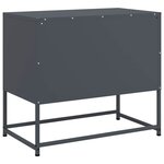 vidaXL Meuble TV anthracite 68x39x60 5 cm acier