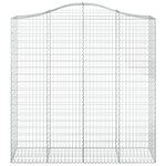 vidaXL Paniers à gabions arqués 8 Pièces 200x50x200/220 cm Fer galvanisé