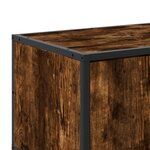 vidaXL Meuble TV chêne fumé 100x35x41 cm bois d'ingénierie et métal