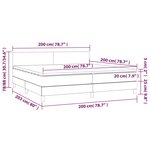 vidaXL Sommier à lattes de lit et matelas et LED Crème 200x200cm Tissu