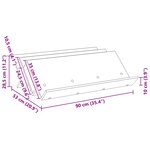 vidaXL Étagère à magazines avec étagère Chêne Sonoma 90 x 53 x 28 5 cm