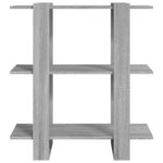 vidaXL Bibliothèque/Séparateur de pièce sonoma gris 80x30x87 cm