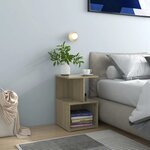 vidaXL Tables de chevet 2Pièces Chêne sonoma 35x35x55cm bois d'ingénierie