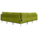 Vidaxl ensemble de canapés 5 pièces tissu vert