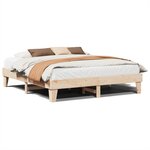 vidaXL Cadre de lit sans matelas 200x200 cm bois massif de pin