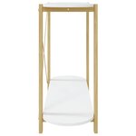 vidaXL Table console Blanc 110x38x75 cm Bois d'ingénierie