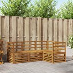 vidaXL Ensemble de canapés d'extérieur 4 pc Naturel Polyester