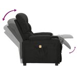 vidaXL Fauteuil de massage Noir Tissu