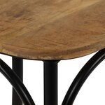 vidaXL Chaises à dossier croisé lot de 6 noir bois de manguier massif