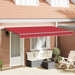 vidaXL Auvent Rétractable Rouge et Anthracite