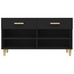 vidaXL Armoire à chaussures Noir 102x35x55 cm Bois d'ingénierie