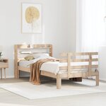 vidaXL Cadre de lit avec tête de lit sans matelas 75x190 cm