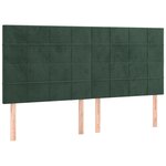 vidaXL Tête de lit Vert foncé 180x5x118/128 cm Velours
