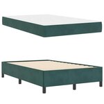 vidaXL Cadre de lit avec matelas Vert foncé 120 x 190 cm tissu