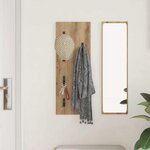 vidaXL Porte-manteau mural chêne artisanal 30 x 1.5 x 80 cm