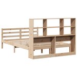 vidaXL Lit bibliothèque sans matelas 140x200 cm bois massif de pin