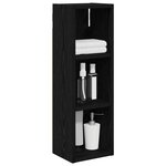 vidaXL Armoire murale de salle de bain Chêne Noir 20 x 16 x 62 5 cm