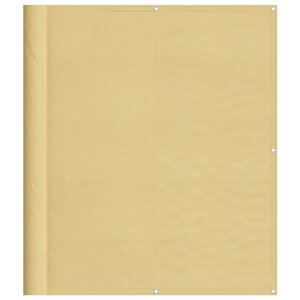 vidaXL Écran de balcon sable 120x400 cm 100  polyester oxford