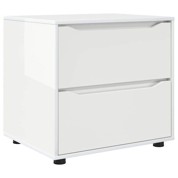 vidaXL Armoire de rangement Blanc brillant 60 x 48 x 57 cm