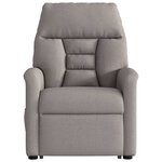 vidaXL Fauteuil inclinable de massage Taupe Tissu