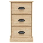 vidaXL Table de chevet chêne sonoma 39x39x67 cm bois d'ingénierie