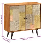 vidaXL Buffet 80x30x75 cm Bois d'acacia massif
