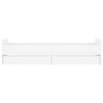 vidaXL Cadre de lit avec tiroirs sans matelas blanc 100x200 cm