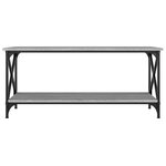 vidaXL Table basse Sonoma gris 100x45x45 cm Bois d'ingénierie et fer