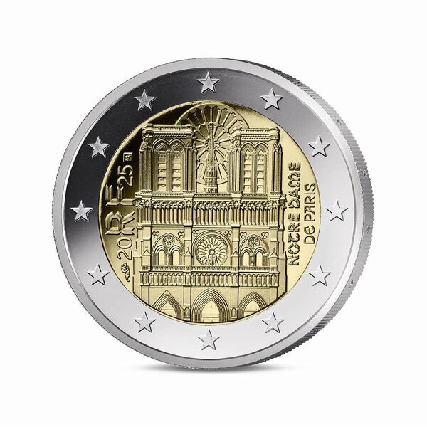 Notre-Dame de Paris - Monnaie de 2€ commémorative Belle Epreuve