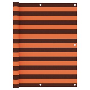 vidaXL Écran de balcon Orange et marron 120x600 cm Tissu Oxford