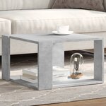 vidaXL Table basse gris béton 51 5x51 5x30 cm bois d'ingénierie