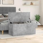 vidaXL Boîte de rangement gris béton 100x42x46 cm bois d'ingénierie