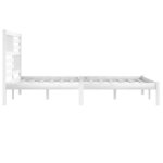 vidaXL Cadre de lit sans matelas blanc 180x200 cm bois massif de pin