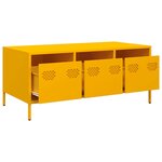 vidaXL Table basse jaune moutarde 101 5x50x43 5cm acier laminé à froid