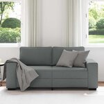 vidaXL Canapé à 2 places gris foncé 180x77x82 cm tissu