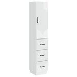vidaXL Ensemble de Meubles 2 Pièces Blanc brillant 33 x 34 5 x 87 cm