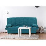 Banquette clic clac 3 places - Tissu 100  coton Bleu canard - 190 x 92 cm - MILA