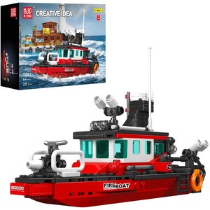 Mould King 10082 - Ensemble de construction de bateau-pompier