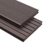 vidaXL Planche de terrasse 6 Pièces Marron foncé WPC