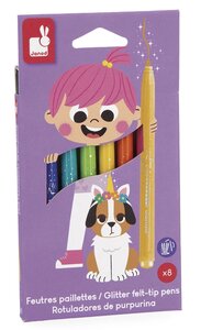 Feutres paillettes X 8 -  - Juratoys