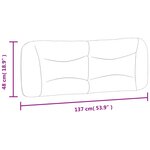 vidaXL Coussin de tête de lit Hvar gris clair 137 cm tissu