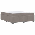 vidaXL Cadre de lit avec matelas Taupe 180 x 200 cm tissu