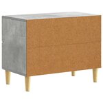 vidaXL Table de chevet Gris béton 62 x 34 5 x 48 cm Bois d'ingénierie